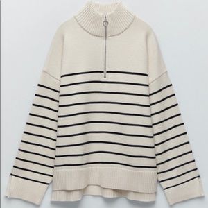 ZARA striped knit sweater
